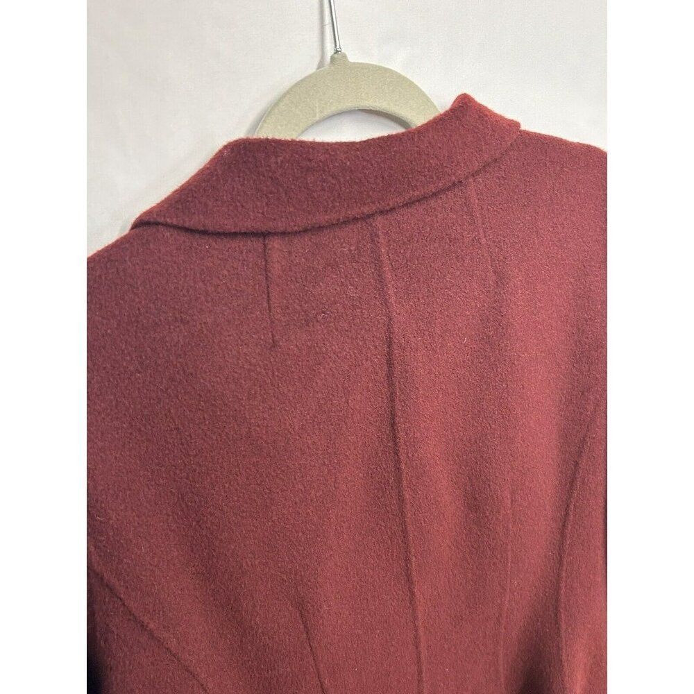 Talbots Jacket Wool Blend Red Collared Button Up … - image 4